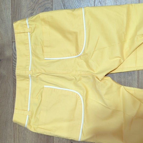 Ashworth Easy Essentials Golfing Cropped Trousers Ladies Yellow Luxe Old Money 6 - Picture 4 of 8